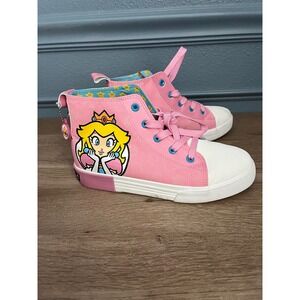 Ground Up Princess Peach Nintendo High Top Sneakers Pink Kids‎ Size 6